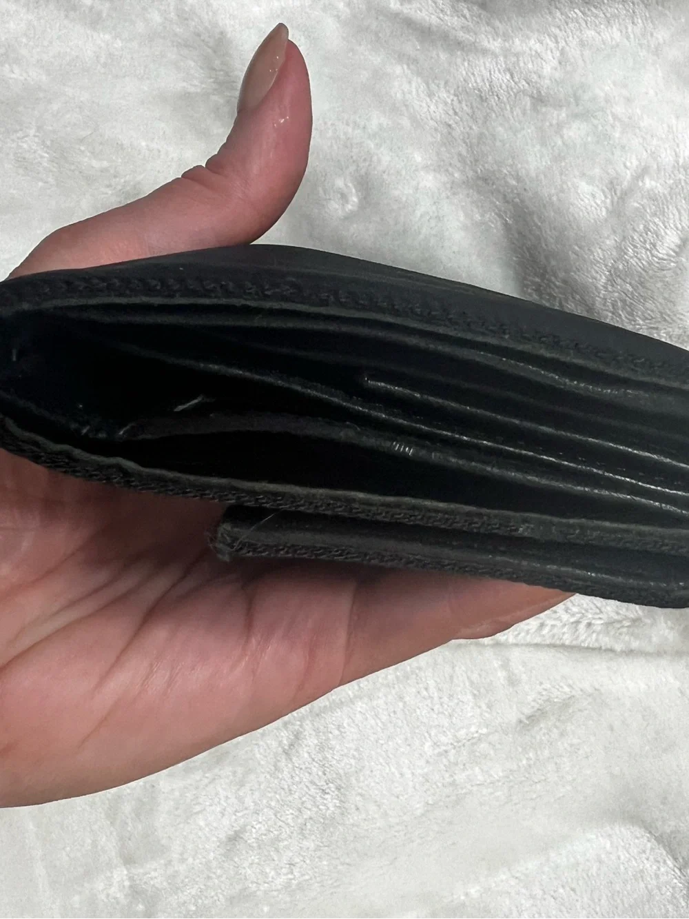 Fendi Black Trifold Long Wallet Canvas Vintage
